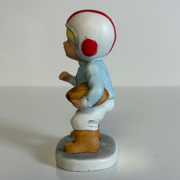 Enesco Football Player Figurine Painted Ceramic Collectible Sports Decor 4in VTG - Picture 2 of 7